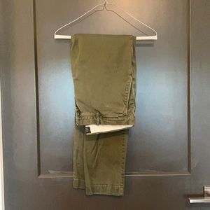 Green J Crew Stretch Chinos